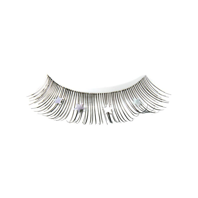 Faux-cils fantaisie fils d'argent