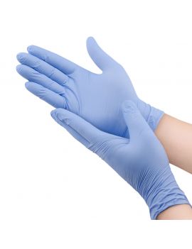 GANTS NITRILE BLEU NON POUDRES 100 PCS