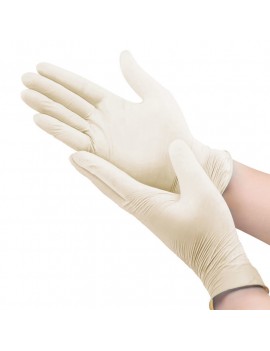 GANTS EN LATEX BLANC NON POUDRES TAILLE  S / M / L 100 PCS