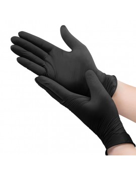 GANTS LATEX NOIRS NON POUDRES 100 PCS