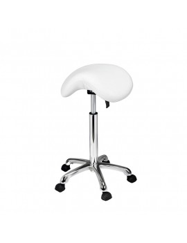 TABOURET ORGANIC SELLE DE CHEVAL PIED CHROME