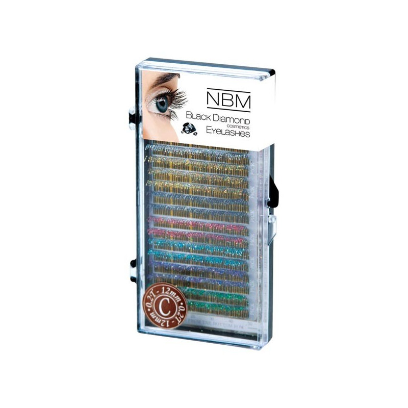 SILK GLITTER LASHES C-CURL épaisseur 0.20 mm SILK GLITTER LASHES C-CURL épaisseur 0.20 mm