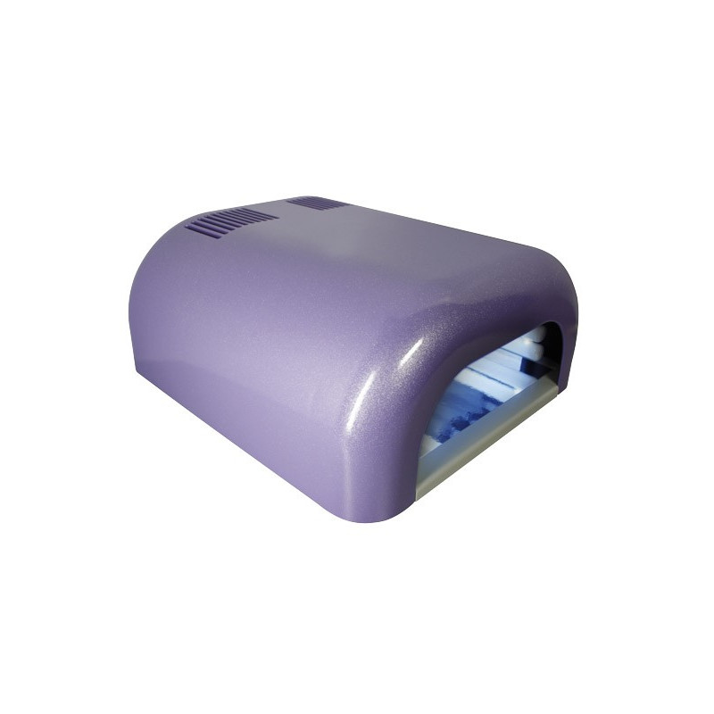 Lampe UV 4 émetteurs coloris lilas métal 