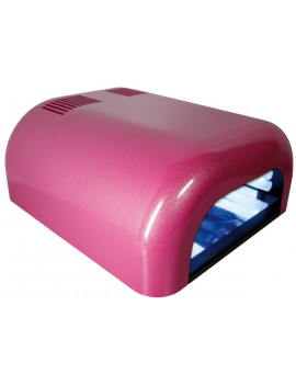 Lampe UV 4 émetteurs coloris rose métal