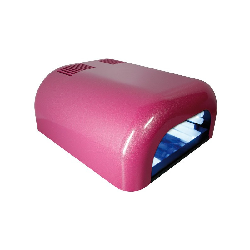 Lampe UV 4 émetteurs coloris rose métal