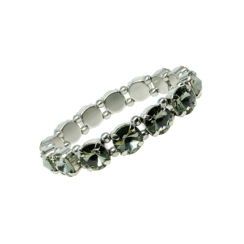 Bracelet avec strass Swarovski coloris anthracite