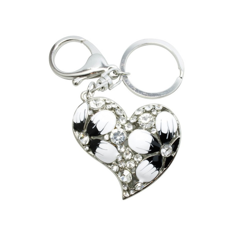 Porte clés cristal coeur 4