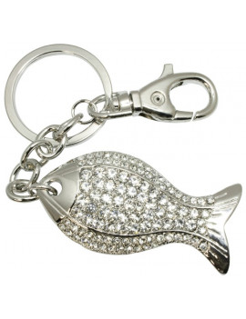 Porte clés cristal poisson