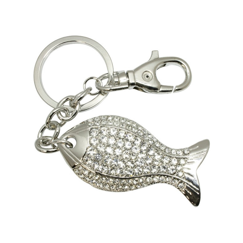 Porte clés cristal poisson