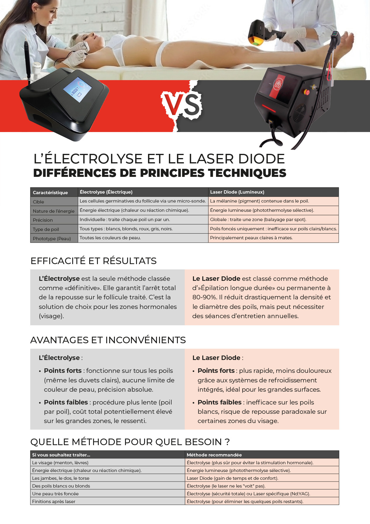 Epilation Electrolyse VS DIODE